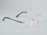Hugo Boss 90546 Unisex Rimless Eyeglass Frame – Premium Metal Reading & Prescription Glasses - Image 2