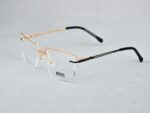 Hugo Boss 90546 Unisex Rimless Eyeglass Frame – Premium Metal Reading & Prescription Glasses