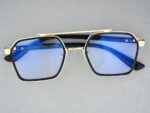 Metal Frame Blue Light Blocking Glass Trendy Fashion Eyewear A11 - Image 3