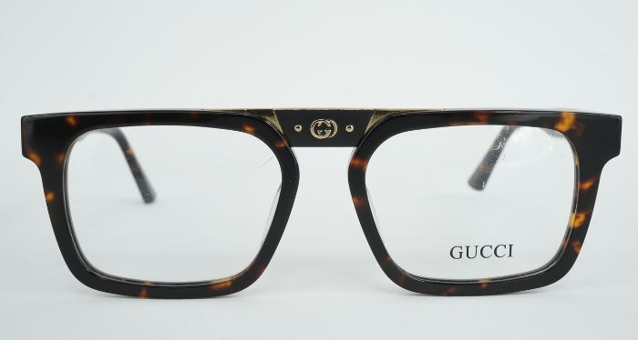 19 GUCCI G3711 C-07 Eyeglass Frame – Premium Stylish Reading & Prescription Glass for Men & Women | Best No-Nose-Pad Lightweight Eyeglass Frame 2026 (53-19-150 | 38gm) - Image 1
